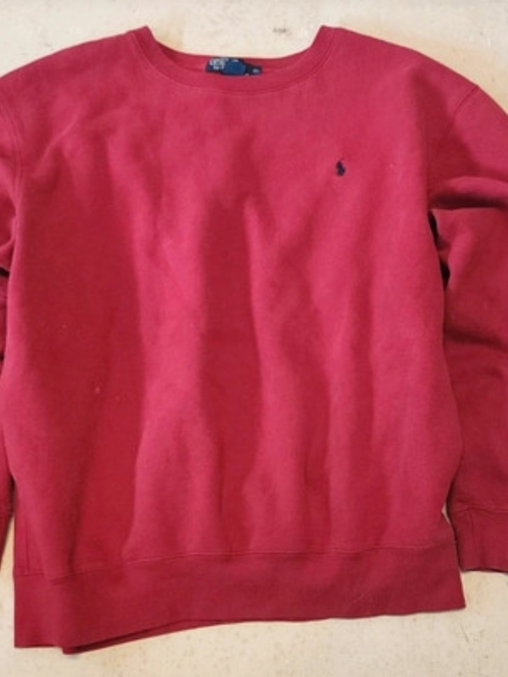 Polo by Ralph Lauren Crewneck Sweatshirt - Red with Navy Logo